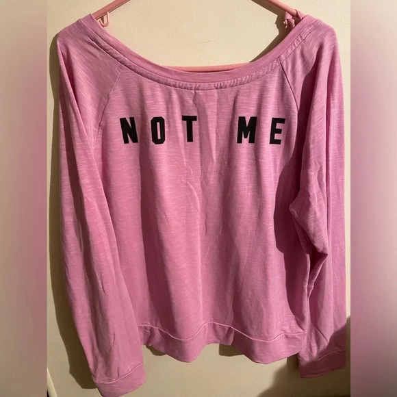 Victoria’s Secret PINK It’s You Not Me Scoop Neck Sweatshirt Large - Picture 4 of 8